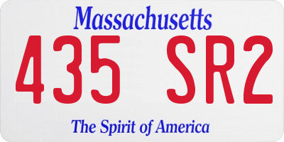 MA license plate 435SR2
