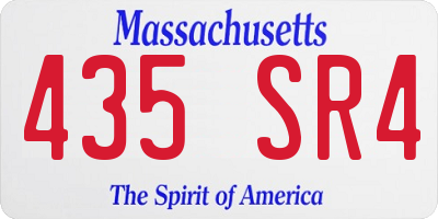 MA license plate 435SR4