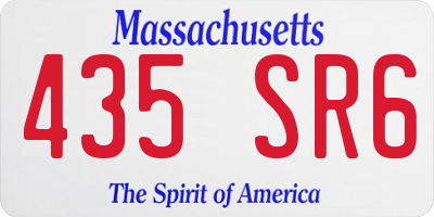MA license plate 435SR6