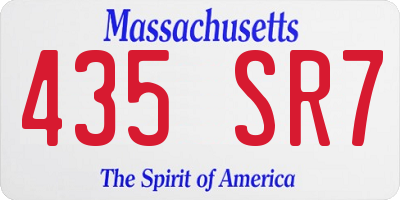 MA license plate 435SR7