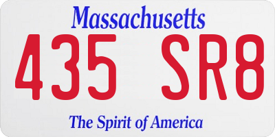 MA license plate 435SR8