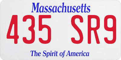 MA license plate 435SR9