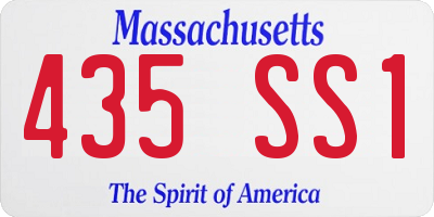 MA license plate 435SS1