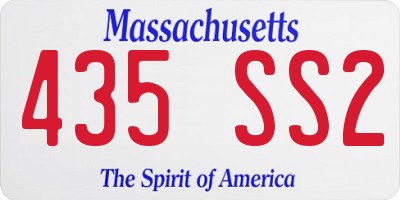 MA license plate 435SS2