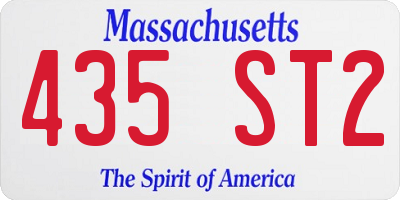 MA license plate 435ST2