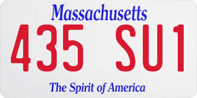 MA license plate 435SU1