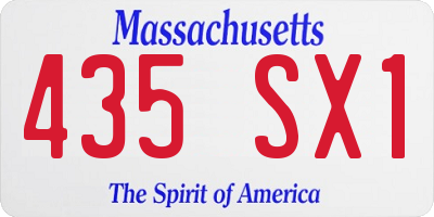 MA license plate 435SX1