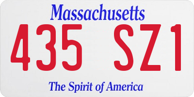 MA license plate 435SZ1