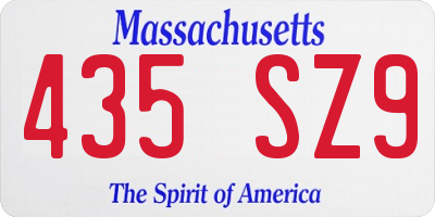 MA license plate 435SZ9