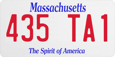 MA license plate 435TA1