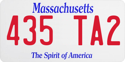 MA license plate 435TA2