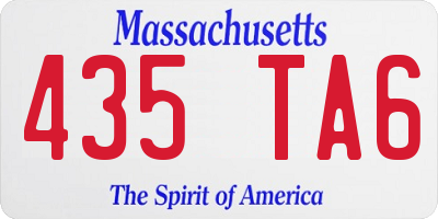 MA license plate 435TA6
