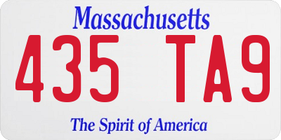 MA license plate 435TA9