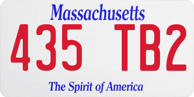 MA license plate 435TB2