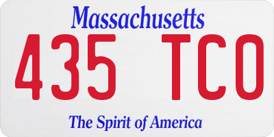 MA license plate 435TC0