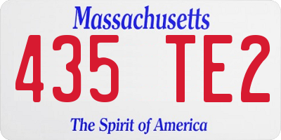MA license plate 435TE2