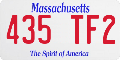 MA license plate 435TF2