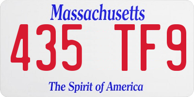 MA license plate 435TF9