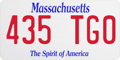 MA license plate 435TG0