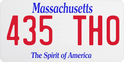 MA license plate 435TH0