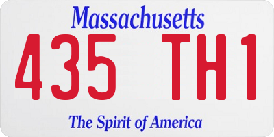MA license plate 435TH1