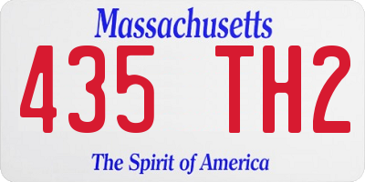 MA license plate 435TH2