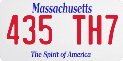 MA license plate 435TH7