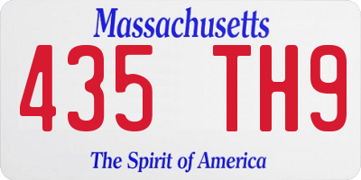 MA license plate 435TH9