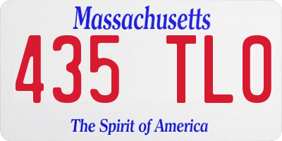 MA license plate 435TL0