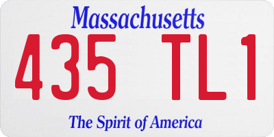 MA license plate 435TL1