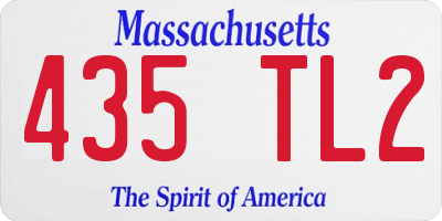 MA license plate 435TL2