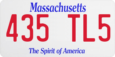 MA license plate 435TL5