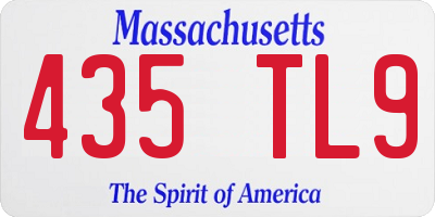 MA license plate 435TL9
