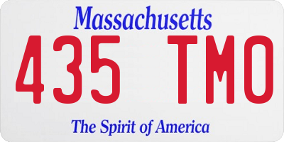 MA license plate 435TM0