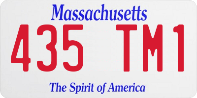 MA license plate 435TM1
