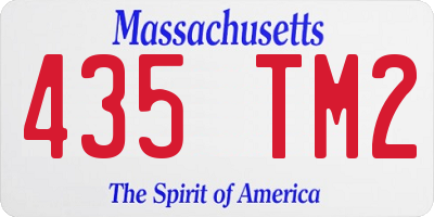MA license plate 435TM2