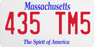 MA license plate 435TM5