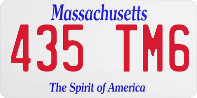 MA license plate 435TM6