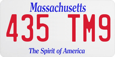 MA license plate 435TM9