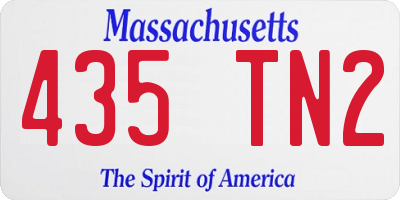 MA license plate 435TN2