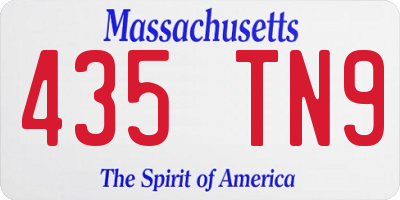 MA license plate 435TN9
