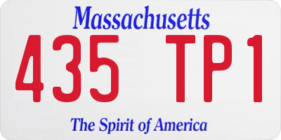 MA license plate 435TP1