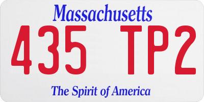 MA license plate 435TP2