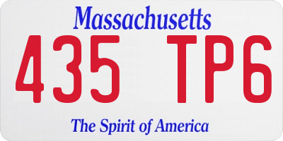MA license plate 435TP6