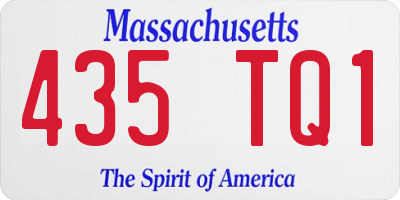 MA license plate 435TQ1