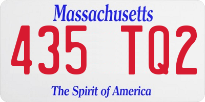 MA license plate 435TQ2