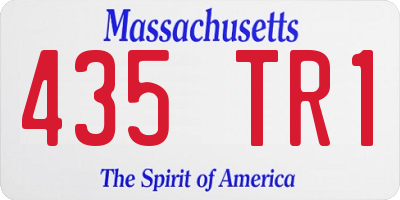 MA license plate 435TR1