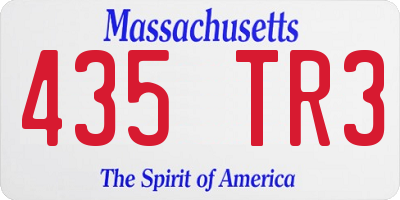 MA license plate 435TR3