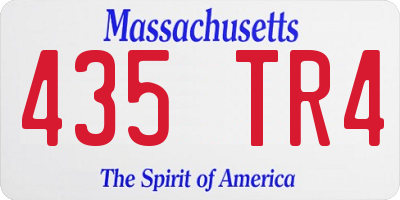 MA license plate 435TR4