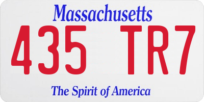 MA license plate 435TR7